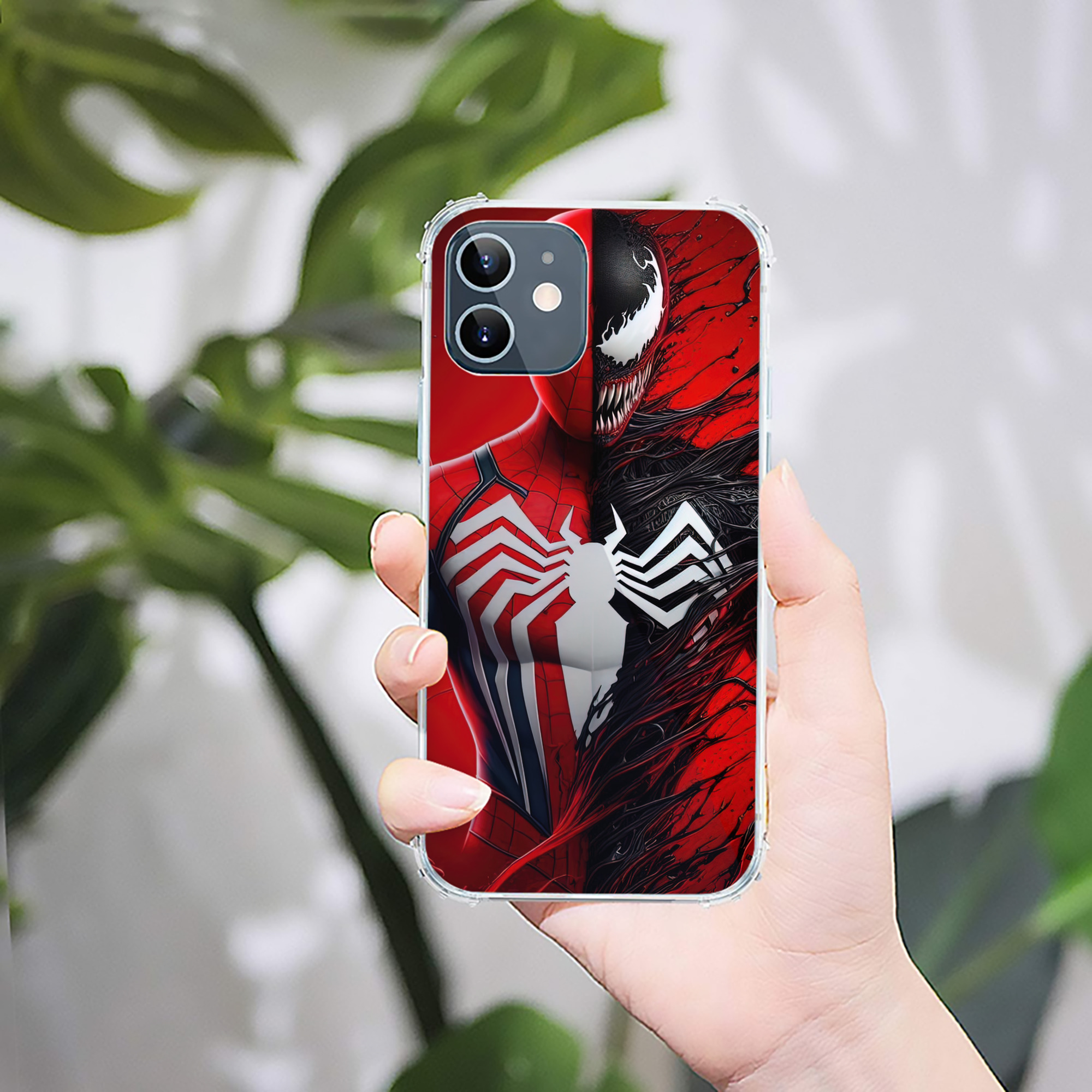 （画像用） Spider Man スパイダーマン 【iPhone 12シリーズ対応】透明スマホケース（クリアソフトケース）